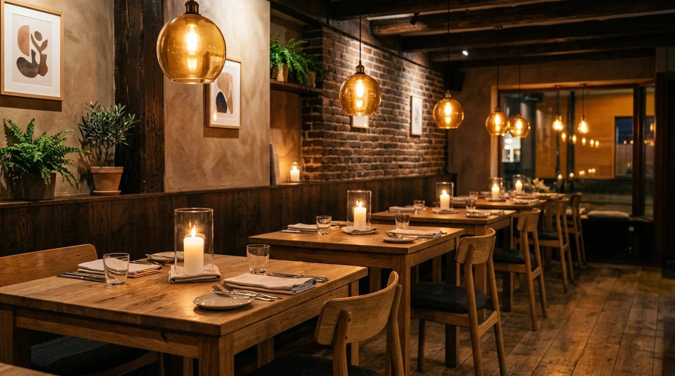 Miljöbild – cozy restaurant interior