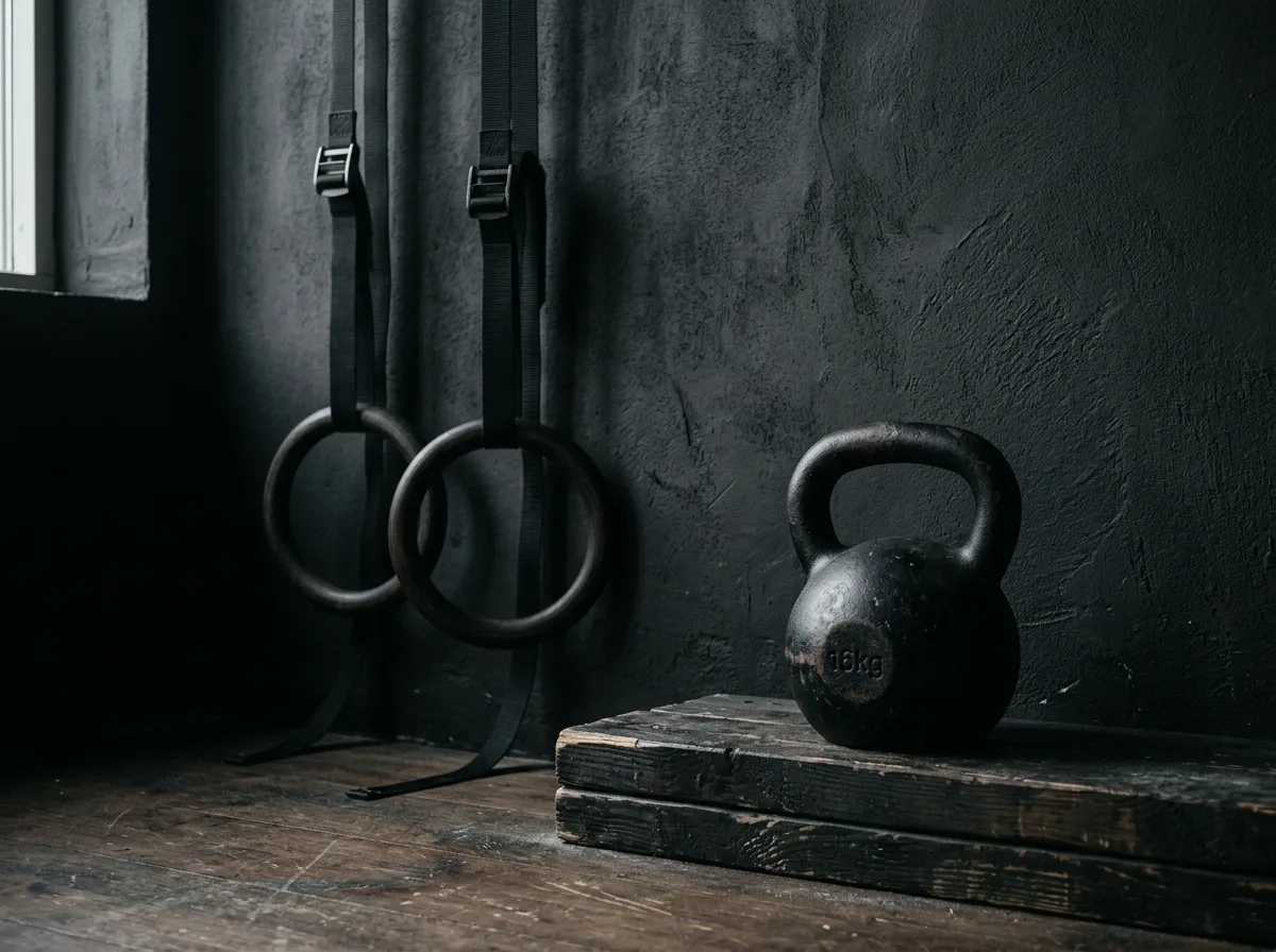 Miljöbild – kettlebells and rings